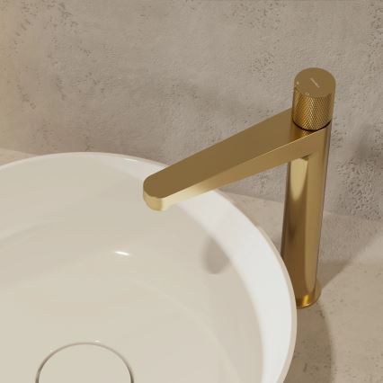 OMNIRES CT8012GLB - Змішувач для умивальника CONTOUR 31,2 см шліфована золотий