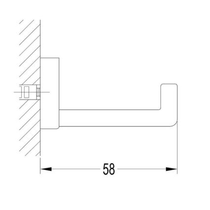 OMNIRES DA70110BL - Настенный крючок DARLING полуматовый черный