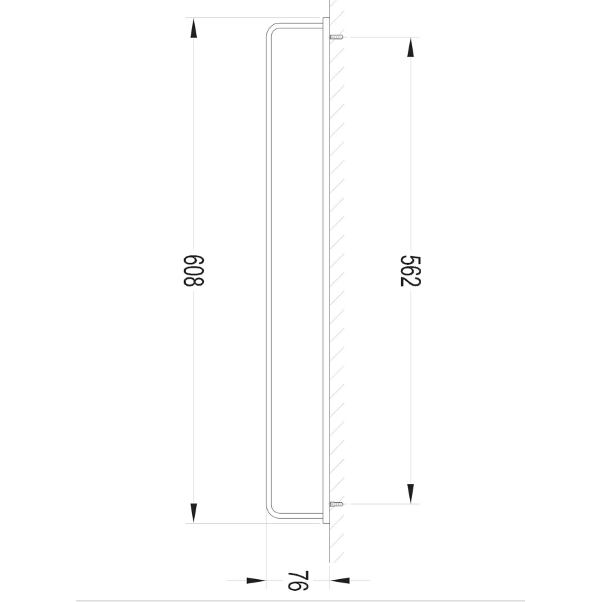OMNIRES DA70216BL - Держатель для полотенец DARLING 61 см полуматовый черный