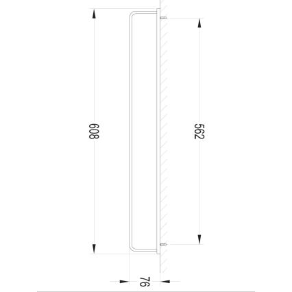 OMNIRES DA70216BL - Настенная вешалка для полотенец DARLING 61 см, матовый черный