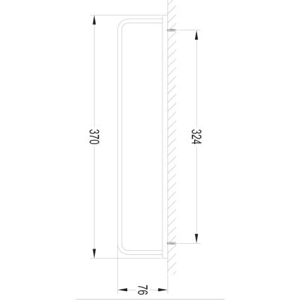 OMNIRES DA70230BL - Держатель для полотенец DARLING 37 см полуматовый черный