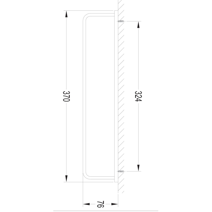 OMNIRES DA70230BL - Держатель для полотенец DARLING 37 см полуматовый черный