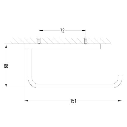 OMNIRES DA70510BL - Тримач для туалетного паперу DARLING напівматовий чорний