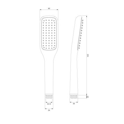 OMNIRES HUDSONX-PCR - Душевой гарнитур HUDSONX блестящий хром
