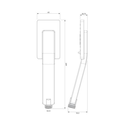 OMNIRES JIMJIM-RCR - Ручна лійка JIMJIM блискучий хром