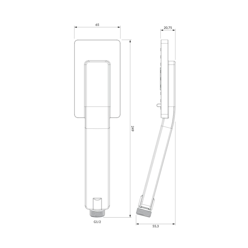 OMNIRES JIMJIM-RCR - Ручна лійка JIMJIM блискучий хром
