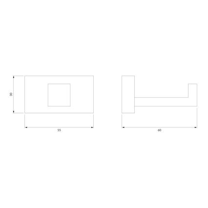 OMNIRES LU30110CR - Настінний гачок LUGANO глянцевий хром