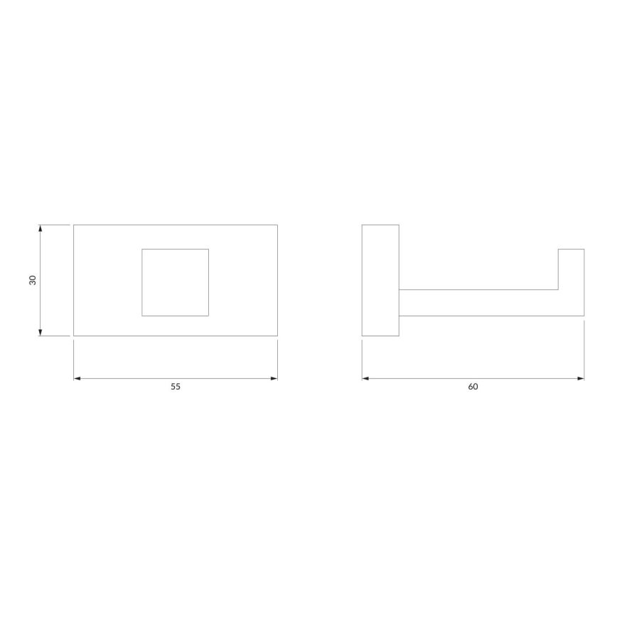 OMNIRES LU30110CR - Настінний гачок LUGANO глянцевий хром