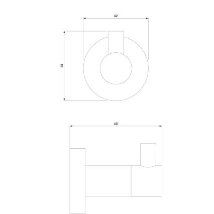 OMNIRES MP60110BL - Настінний гачок MODERN PROJECT матовий чорний