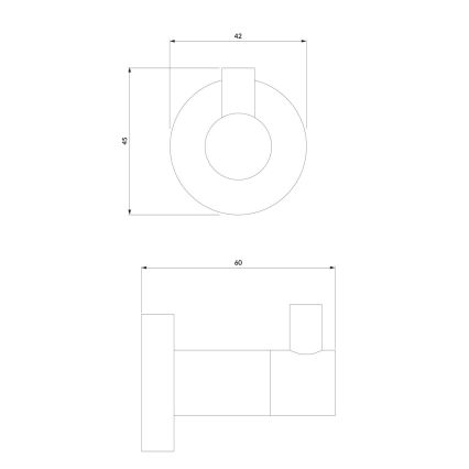 OMNIRES MP60110CR - Настенный крючок MODERN PROJECT блестящий хром