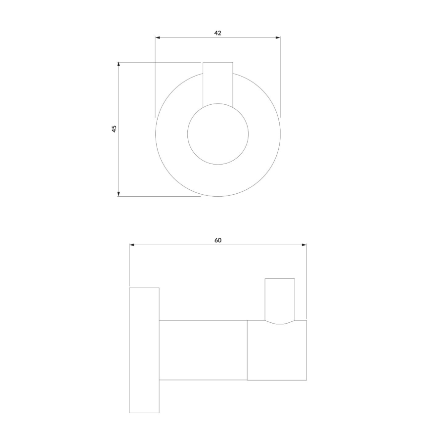 OMNIRES MP60110CR - Настенный крючок MODERN PROJECT блестящий хром