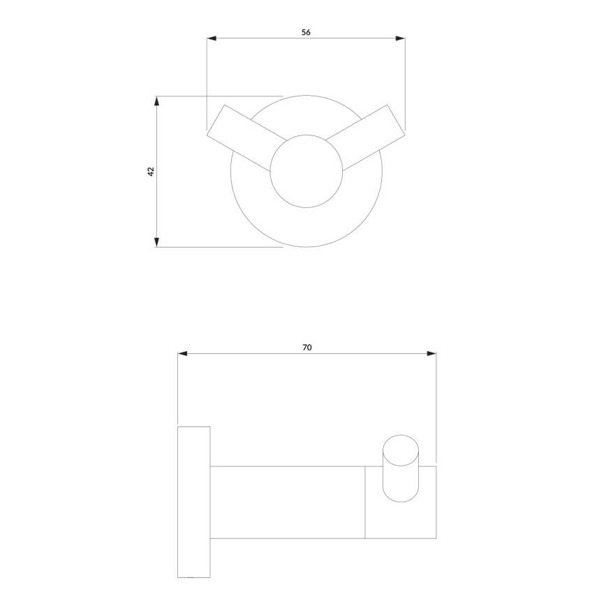 OMNIRES MP60120BL - Настенный крючок MODERN PROJECT матовый черный