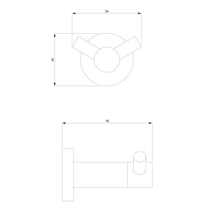 OMNIRES MP60120BL - Настенный крючок MODERN PROJECT матовый черный