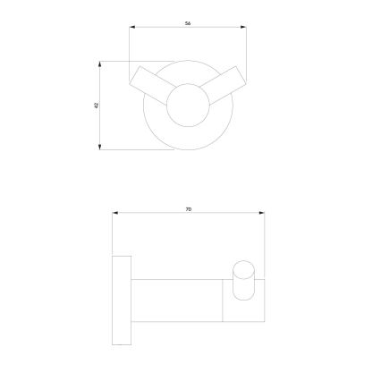 OMNIRES MP60120CR - Настенный крючок MODERN PROJECT блестящий хром