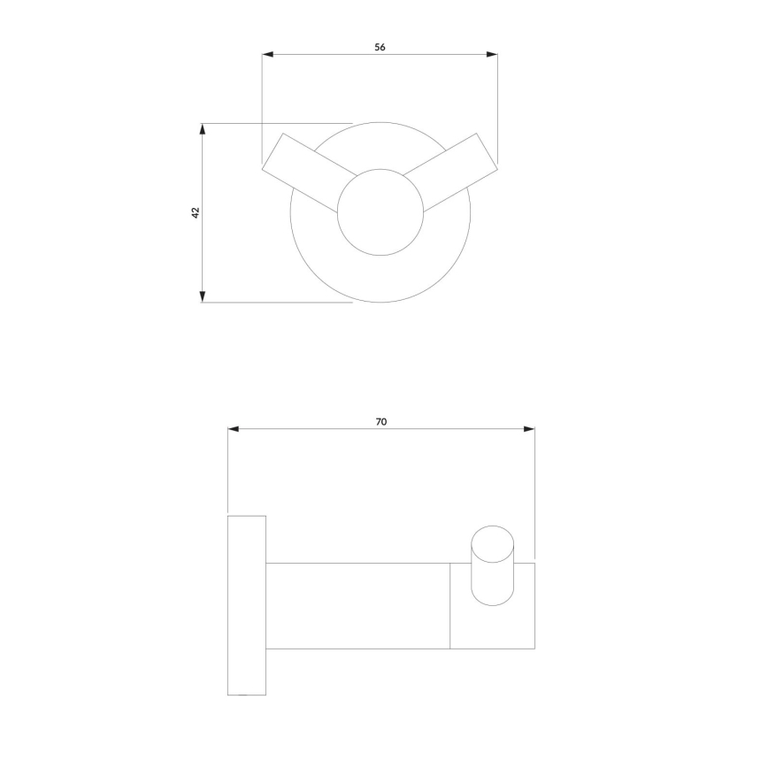 OMNIRES MP60120CR - Настенный крючок MODERN PROJECT блестящий хром