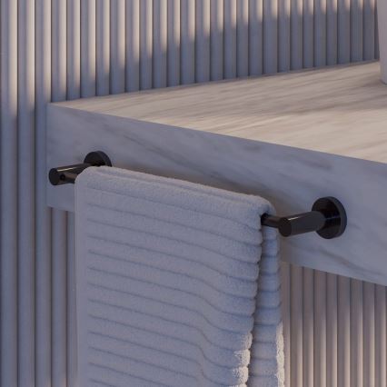 OMNIRES MP60214AT - Настінна вішалка для рушників MODERN PROJECT 40 см матовий чорний