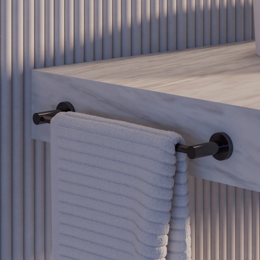 OMNIRES MP60214AT - Настінна вішалка для рушників MODERN PROJECT 40 см матовий чорний