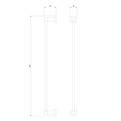 OMNIRES MP60216GR - Держатель для полотенец MODERN PROJECT 60 cm графит