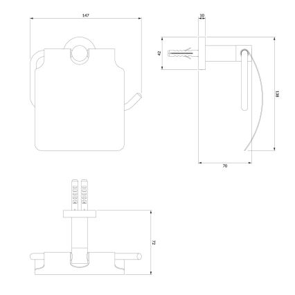 OMNIRES MP60520CR - Тримач для туалетного паперу MODERN PROJECT глянцевий хром