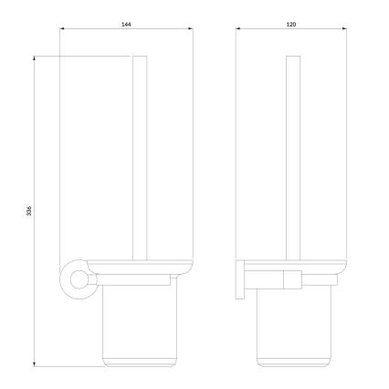 OMNIRES MP60620BL - Настенный ершик для унитаза MODERN PROJECT матовая черный