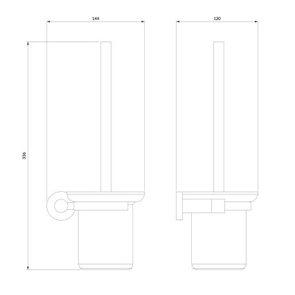 OMNIRES MP60620CR - Настенный ершик для унитаза MODERN PROJECT блестящий хром