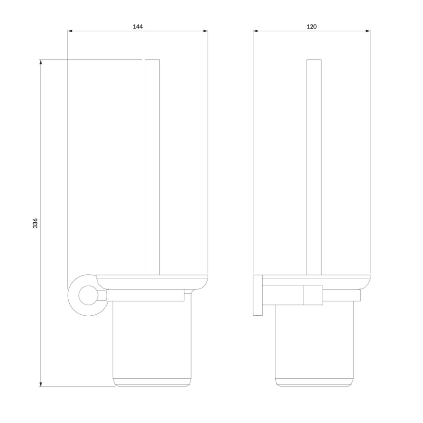 OMNIRES MP60620CR - Настенный ершик для унитаза MODERN PROJECT блестящий хром