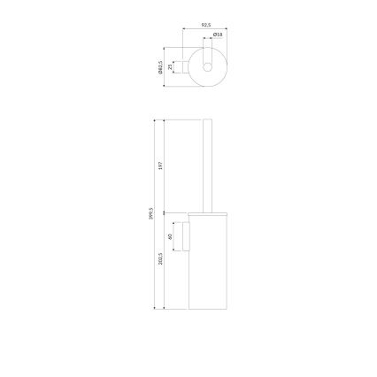 OMNIRES MP60621BL - Настенный ершик для унитаза MODERN PROJECT матовая черный