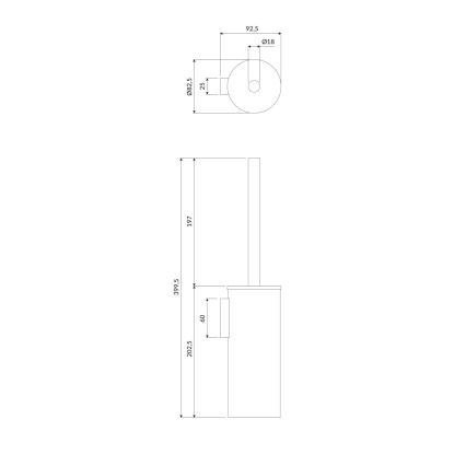 OMNIRES MP60621CR - Настенный ершик для унитаза MODERN PROJECT блестящий хром