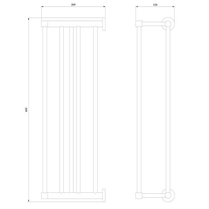 OMNIRES MP60920CR - Держатель для полотенец MODERN PROJECT 60 cm блестящий хром