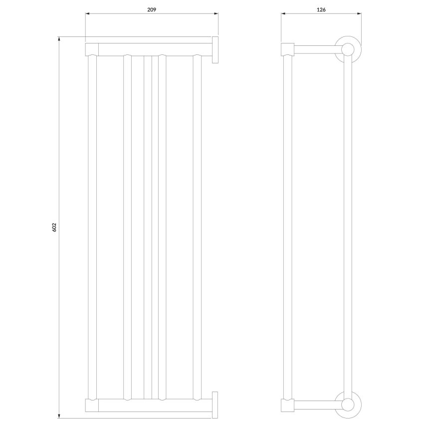 OMNIRES MP60920CR - Держатель для полотенец MODERN PROJECT 60 cm блестящий хром