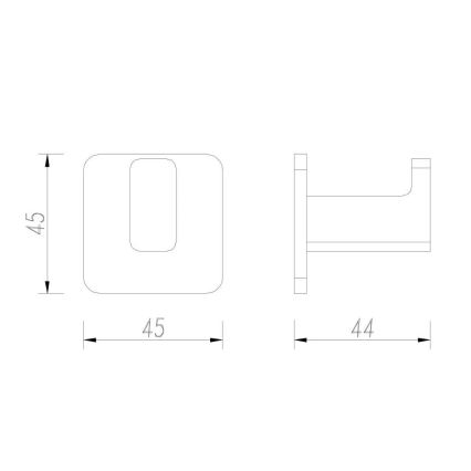 OMNIRES NL80115BL - Настінний гачок NELSON матовий чорний