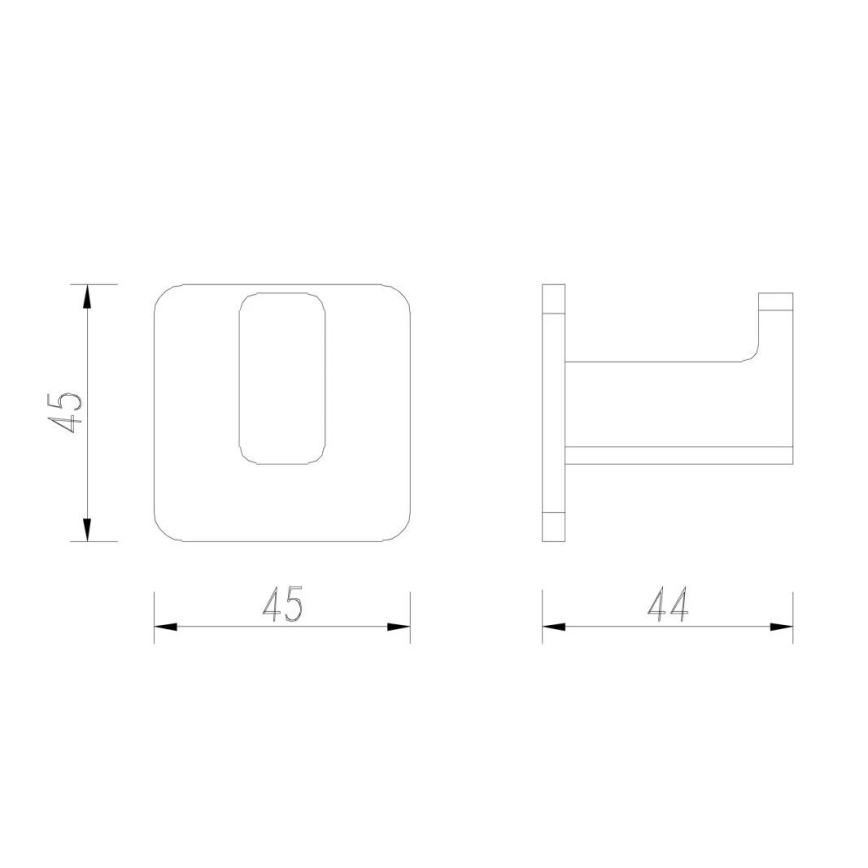OMNIRES NL80115BL - Настінний гачок NELSON матовий чорний