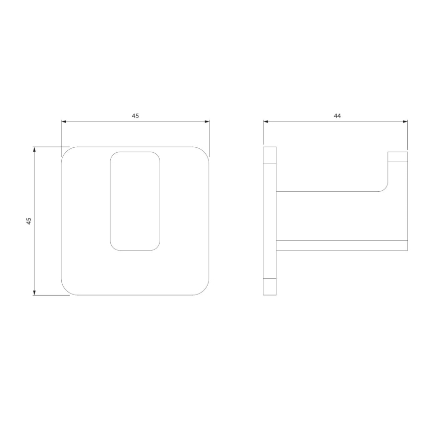 OMNIRES NL80115CR - Настінний гачок NELSON глянцевий хром