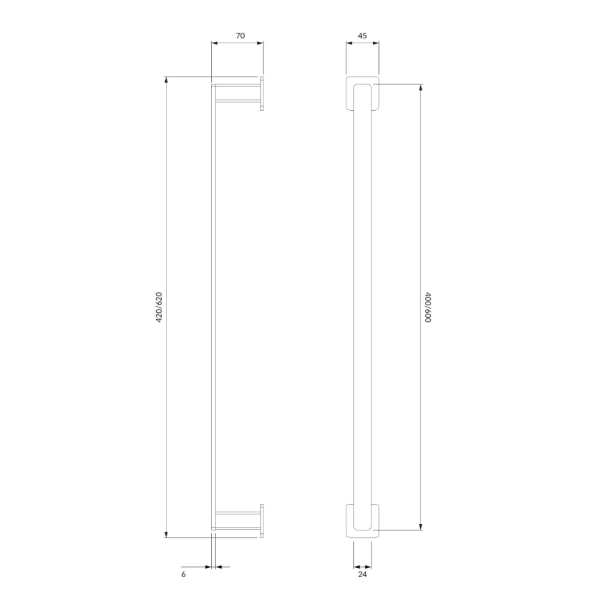 OMNIRES NL80214CR - Держатель для полотенец NELSON 42 cm блестящий хром