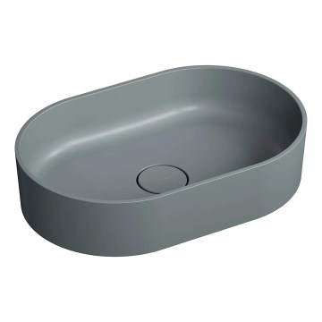 OMNIRES OVOUNAG - Раковина на столешницу OVO 55x36 см доломит/матовый пепельно-серый