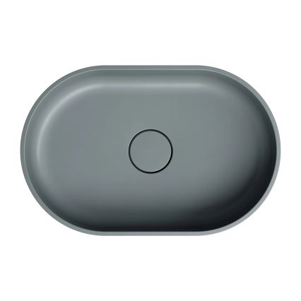 OMNIRES OVOUNAG - Раковина на столешницу OVO 55x36 см доломит/матовый пепельно-серый
