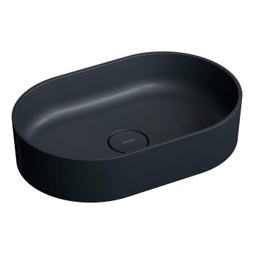 OMNIRES OVOUNBLV - Раковина на столешницу OVO 55x36 см доломит/матовый черный лавовый