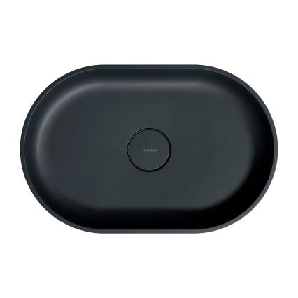OMNIRES OVOUNBLV - Раковина на столешницу OVO 55x36 см доломит/матовый черный лавовый