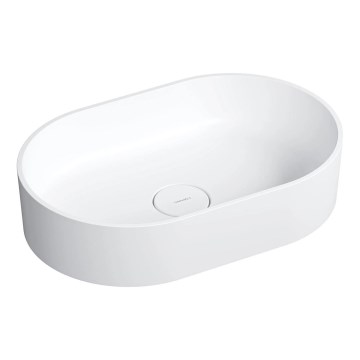 OMNIRES OVOUNBM - Раковина на столешницу OVO 55x36 см доломит/матовый белый
