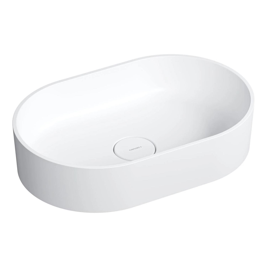 OMNIRES OVOUNBM - Раковина на столешницу OVO 55x36 см доломит/матовый белый