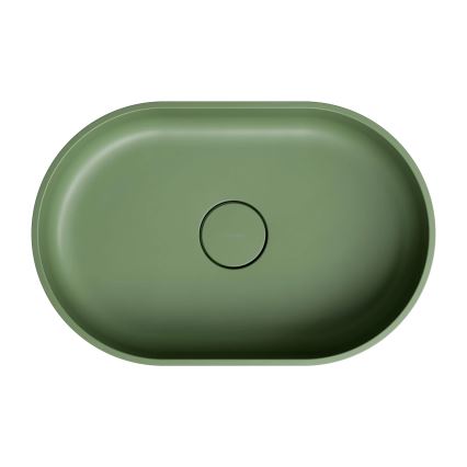 OMNIRES OVOUNOL - Раковина на столешницу OVO 55x36 см доломит/матовый оливковый
