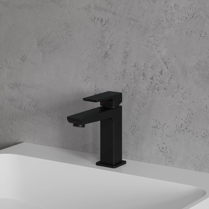 OMNIRES PM7410BL - Смеситель для раковины PARMA 15 см матовый черный