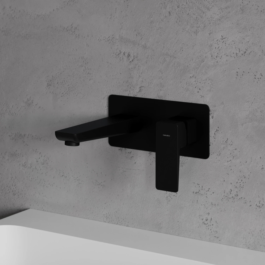 OMNIRES PM7415BL - Смеситель для раковины для скрытого монтажа PARMA матовый черный
