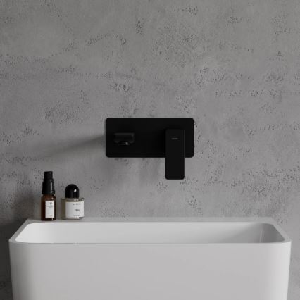 OMNIRES PM7415BL - Смеситель для раковины для скрытого монтажа PARMA матовый черный
