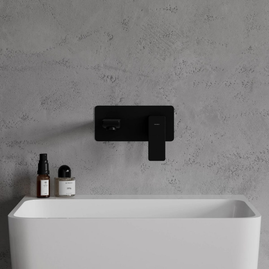 OMNIRES PM7415BL - Смеситель для раковины для скрытого монтажа PARMA матовый черный