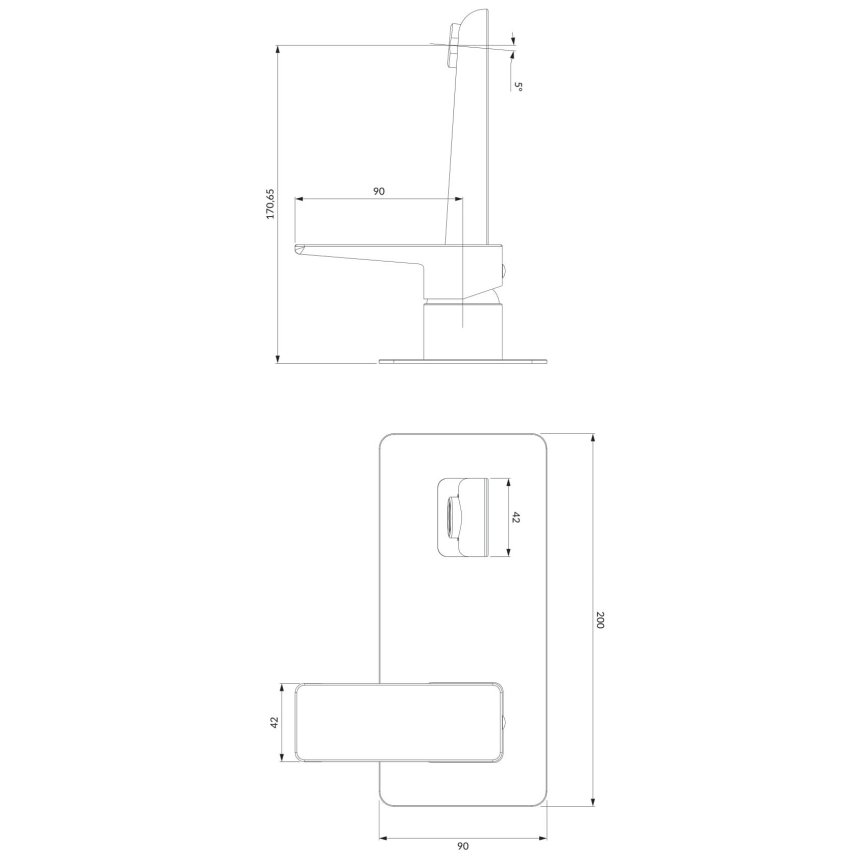 OMNIRES PM7415CR - Смеситель для раковины для скрытого монтажа PARMA блестящий хром