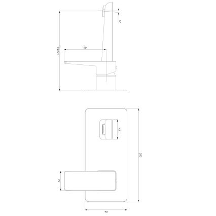 OMNIRES PM7415CRB - Смеситель для раковины для скрытого монтажа PARMA блестящий хром/белый