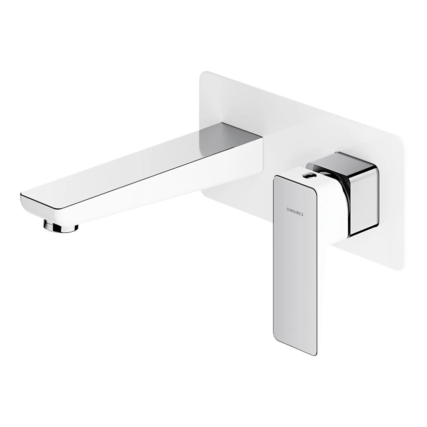 OMNIRES PM7415CRB - Смеситель для раковины для скрытого монтажа PARMA глянцевый хром/белый