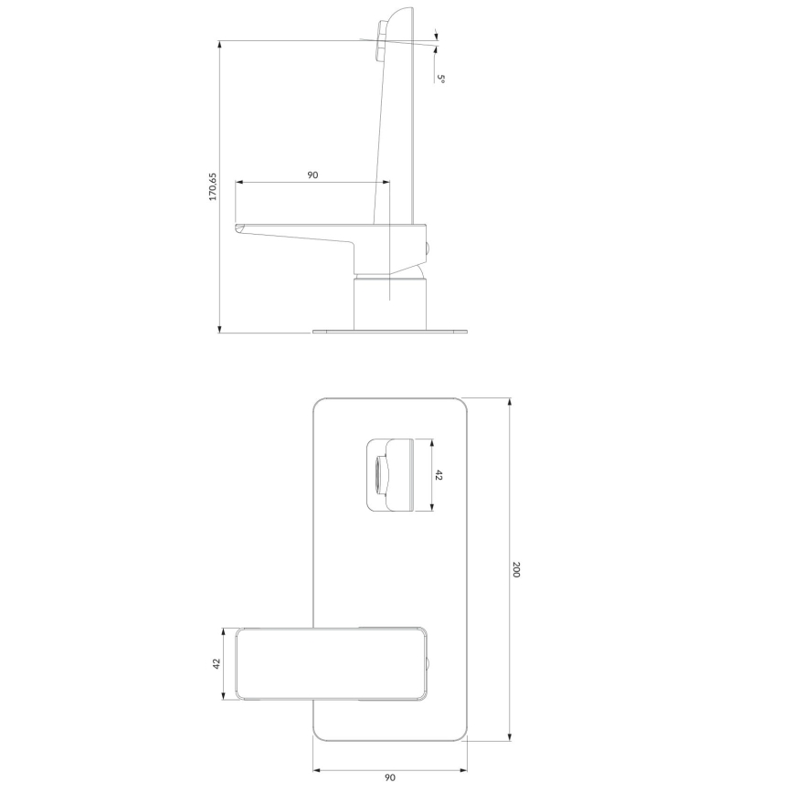 OMNIRES PM7415CRB - Смеситель для раковины для скрытого монтажа PARMA глянцевый хром/белый