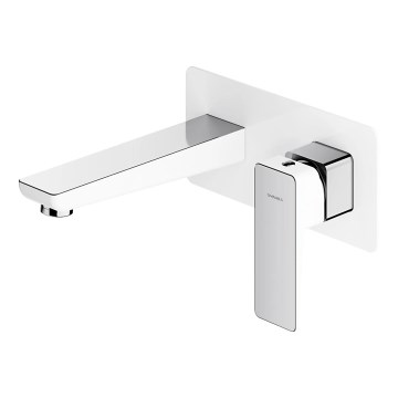 OMNIRES PM7415CRB - Змішувач для умивальника для прихованого монтажу PARMA глянцевий хром/білий